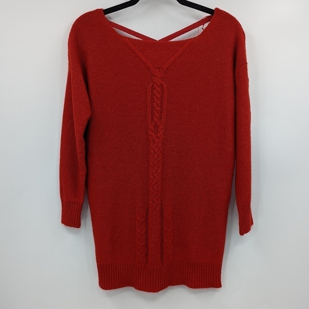 ZARA Knit Strappy Back V-neck Sweater
